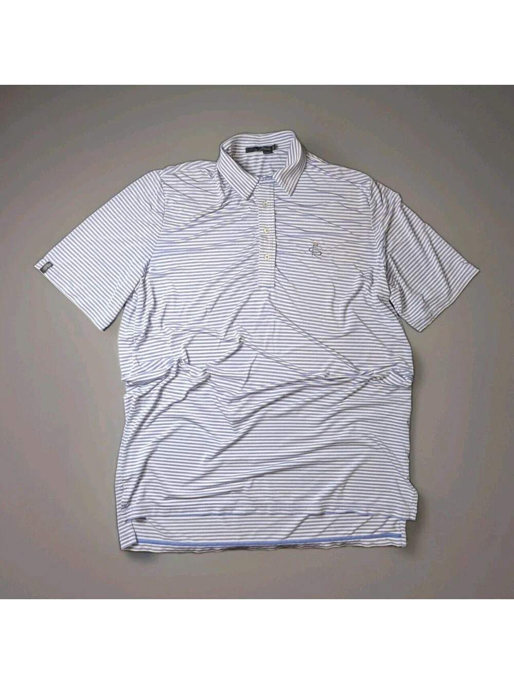 Ralph Lauren RLX Golf Polo Champions Retreat Blue White Stripe XL